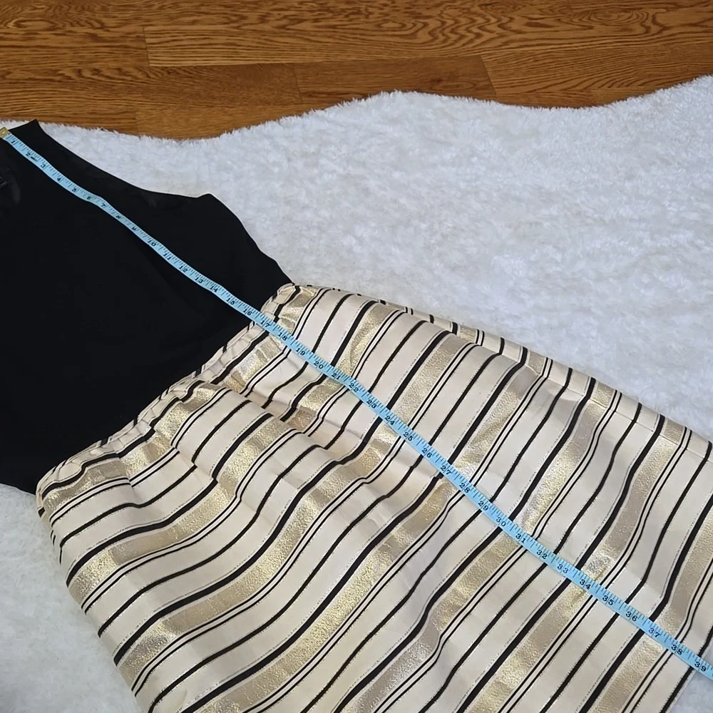 J. Crew Black/Gold Formal Dress, Womens Size 10 - Picture 7 of 10